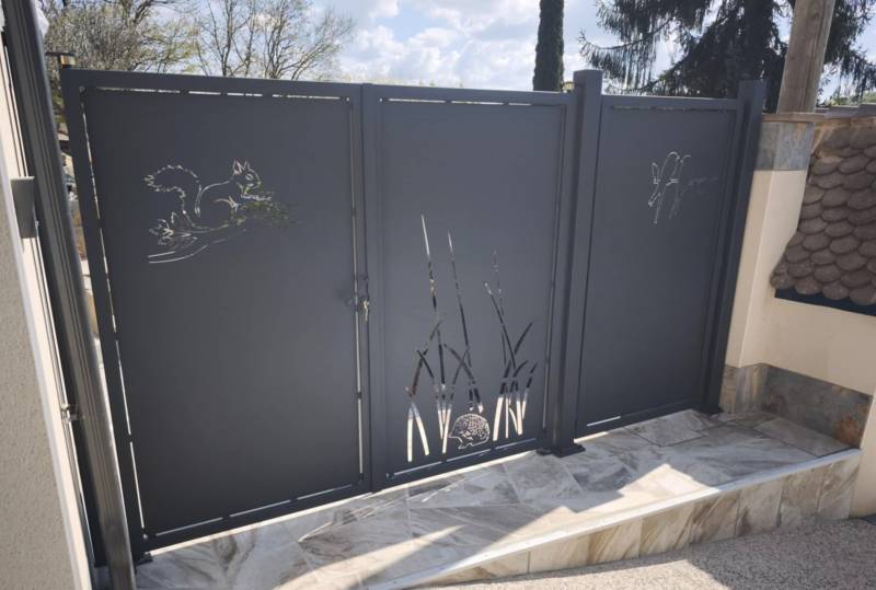 Fabrication et conception sur mesure portail acier à SAULT-BRÉNAZ 01150 proche Ambérieu-en-Bugey